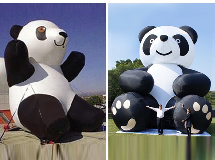 龙江镇充气熊猫展示